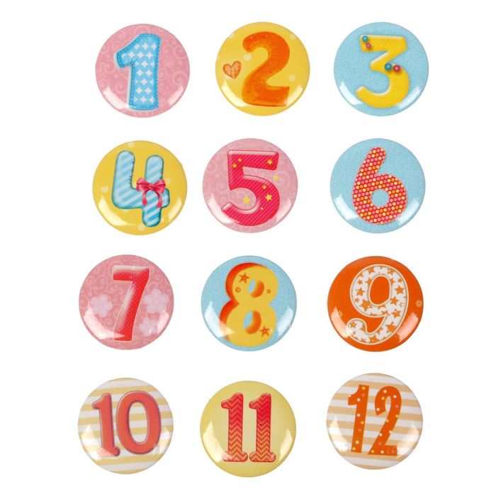 Набор топсов (фишек) для скрапбукинга "Цифры"