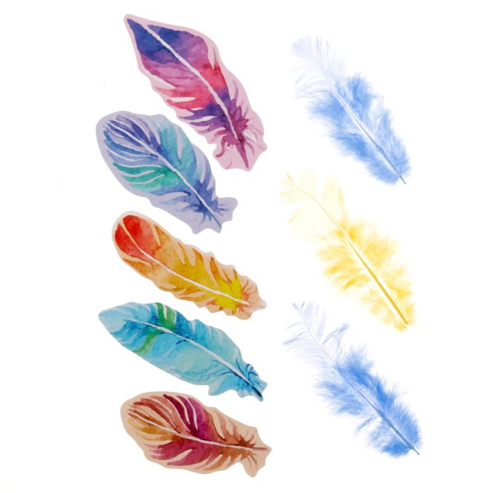 Перышки для творчества «Акварельные зарисовки», 9 х 12,5 см
