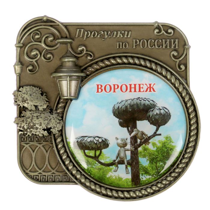 Магнит серия Прогулки по России «Воронеж», 6 х 6,1 см
