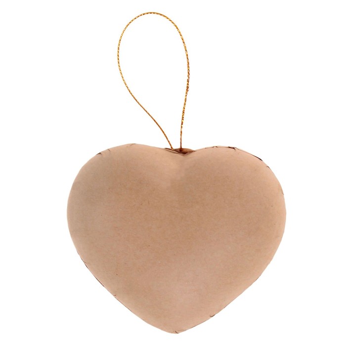 Основа для творчества и декорирования из папье-маше "Сердце" с подвесом 4*10*8,5