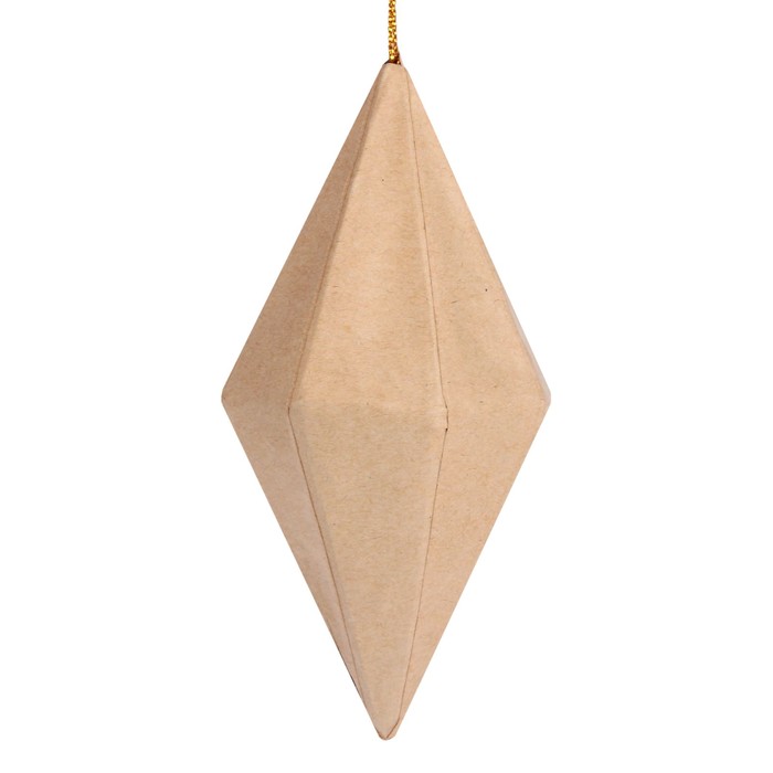 Основа для творчества и декорирования из папье-маше "Кристалл" с подвесом 7,5*7,5*12