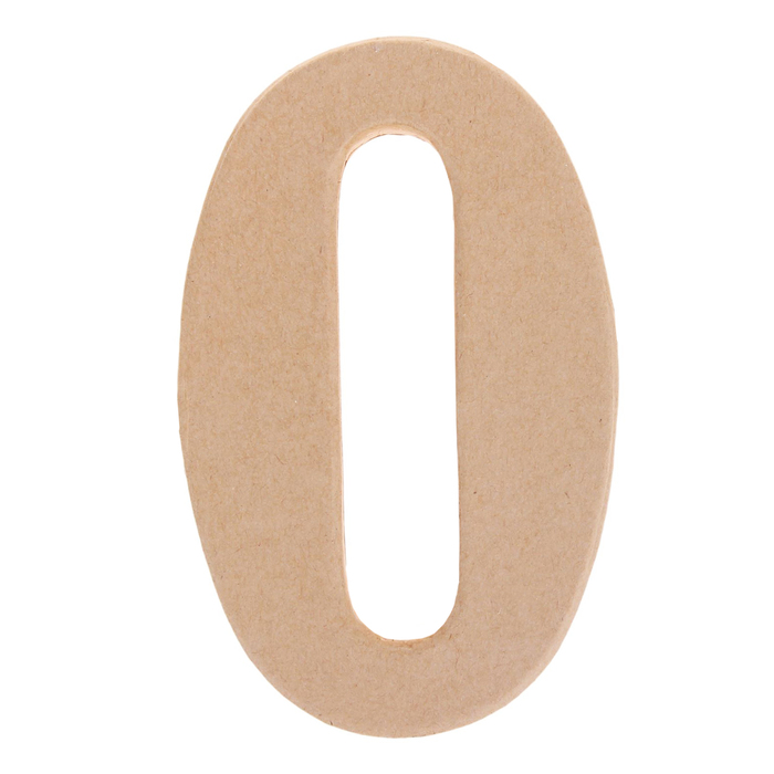 Основа для творчества и декорирования из папье-маше "Цифра ноль" 11*7*1,2