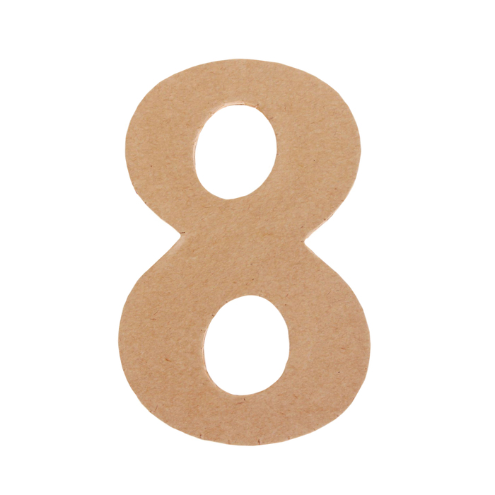 Основа для творчества и декорирования из папье-маше "Цифра восемь" 11*7*1,2