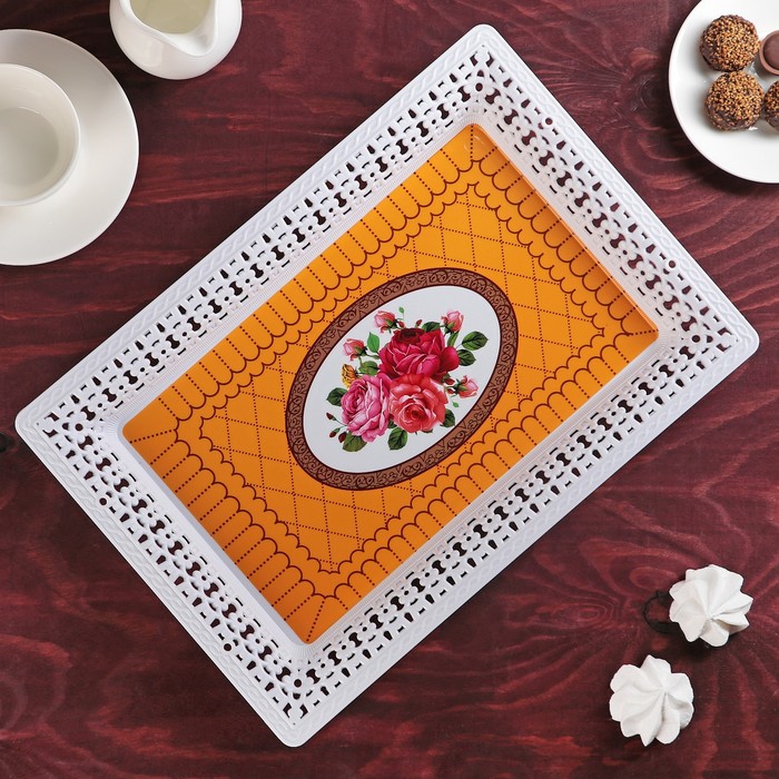 Поднос прямоугольный 38х26х4 см "Версаль"