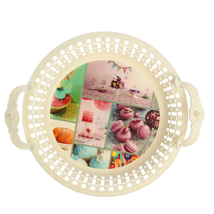 Поднос круглый 32 см "Жемчужина"