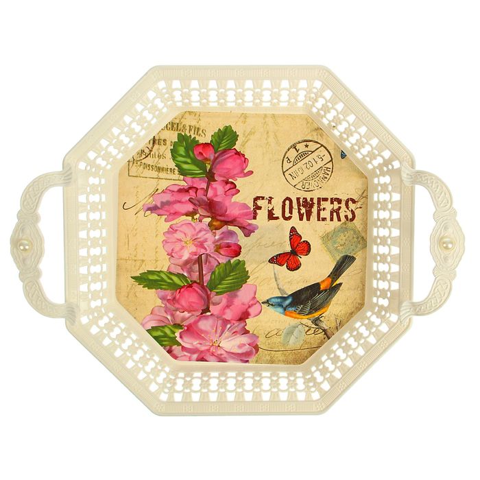 Поднос квадратный 38х30х7 см "Жемчужина"