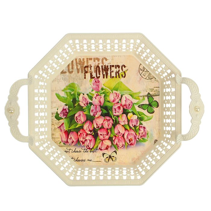 Поднос квадратный 38х30х7 см "Жемчужина"