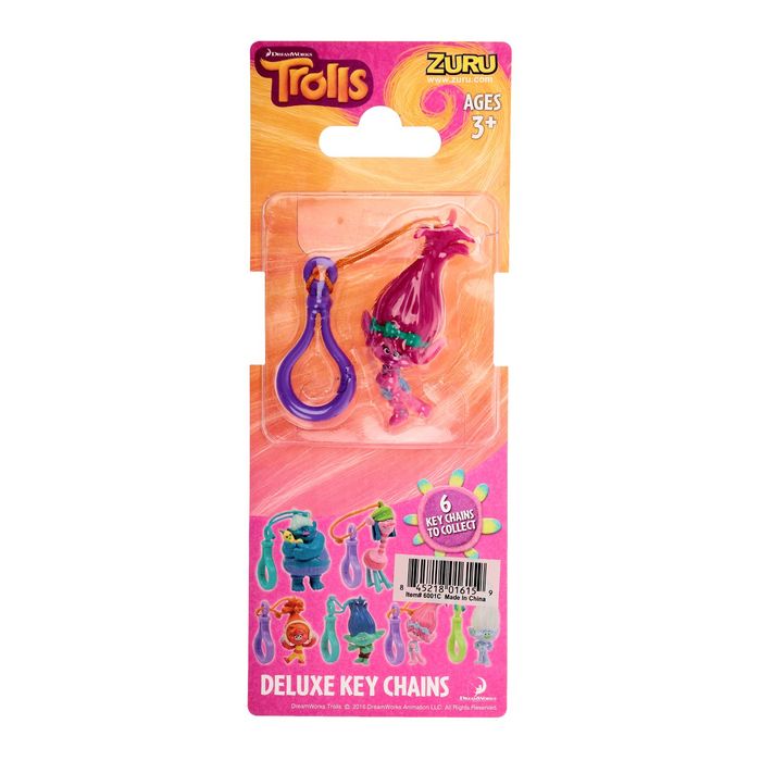 Фигурки троллей на ленте в капсуле с брелком, 6 видов МИКС
