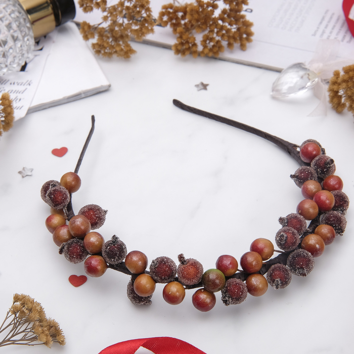 Ободок "Коричневые сахарные ягодки"