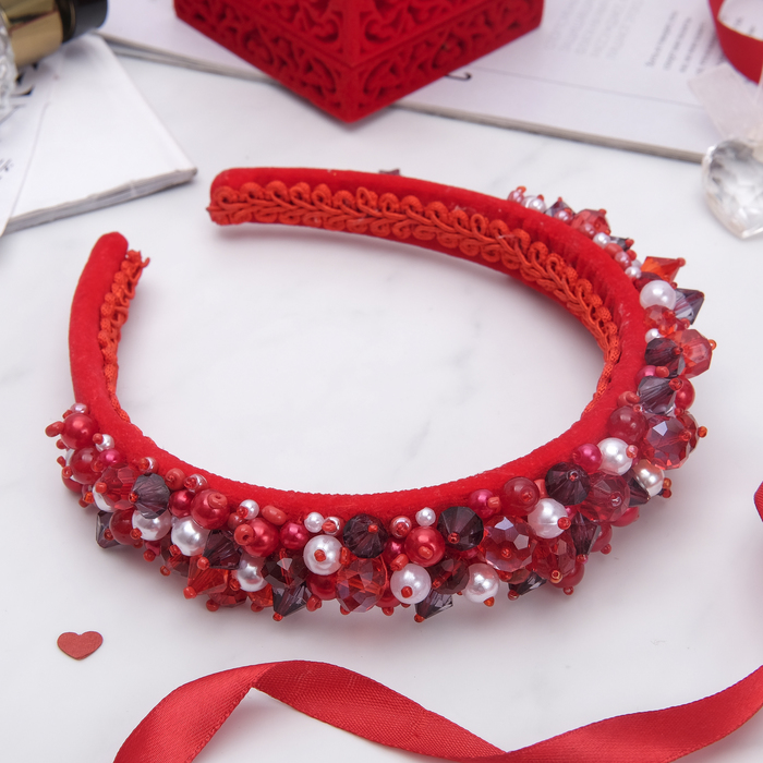 Ободок "Красный бархат"