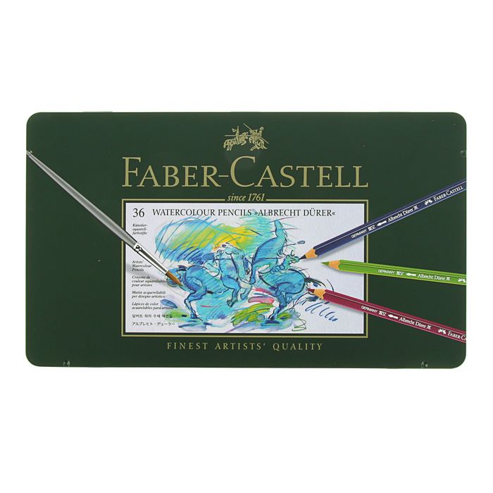 Карандаши художественные цветные акварельные Faber-Castell ALBRECHT DÜRER® 36 цветов мет.кор 117536