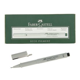 Ручка капиллярная для черчения и рисования Faber-Castell линер Ecco Pigment 0.6 мм, пигментная, чёрная, 166699