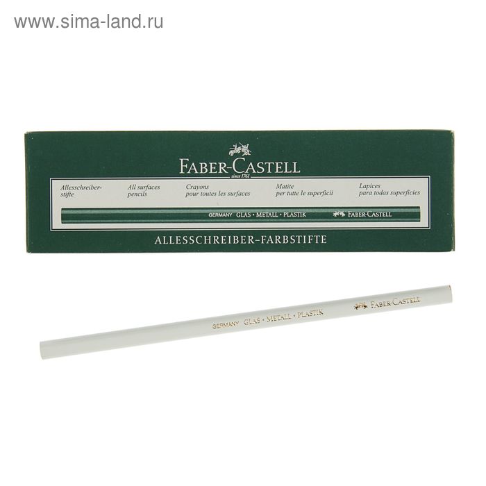 Карандаш специальный Faber-Castell 2251 по стеклу, металлу, пластику, белый