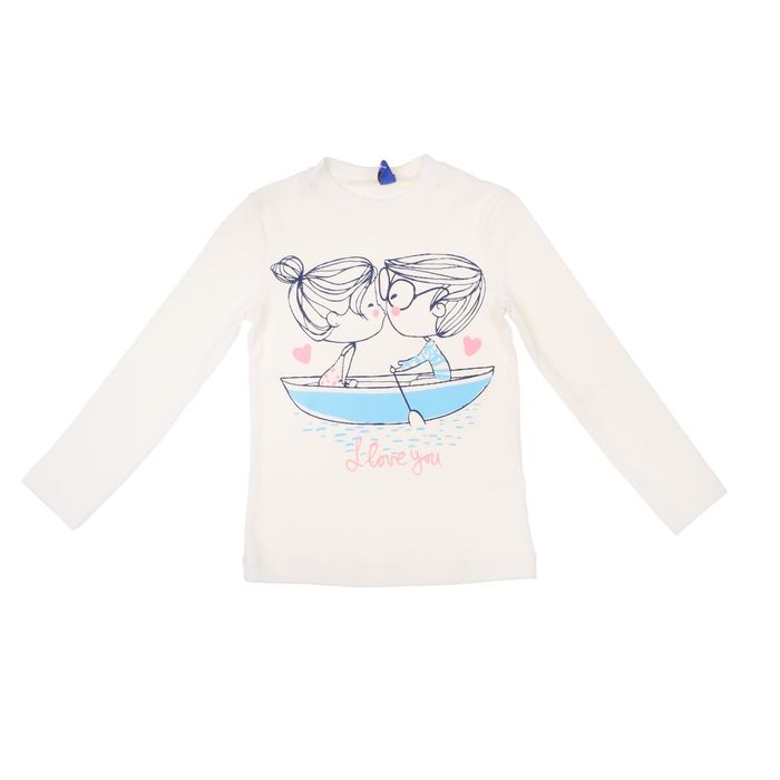 Джемпер для девочки "Целовашки", рост 86-92 (26) см, цвет слоновая кость