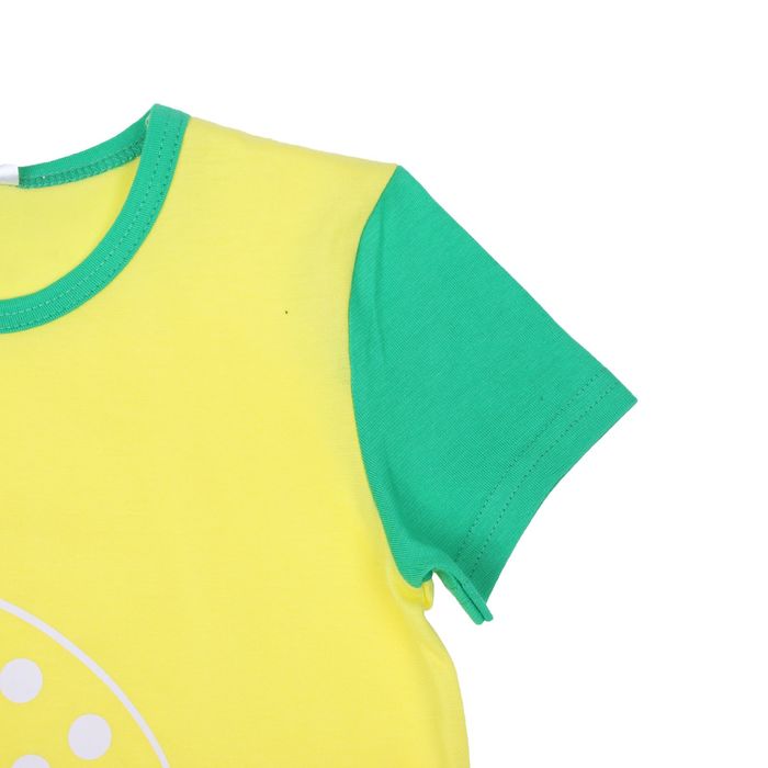 Комплект для мальчика (футболка, шорты) "Ежи", цвет жёлтый/зелёный, рост 98-104 (26) см