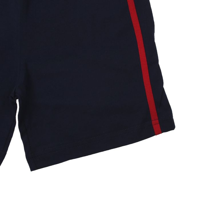 Костюм для мальчика (джемпер+шорты), рост 86-92 см, цвет белый/тёмно-синий