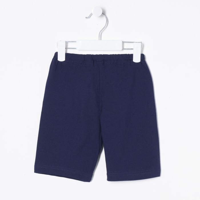 Костюм для мальчика (джемпер+шорты), рост 86-92 см, цвет тёмно-синий