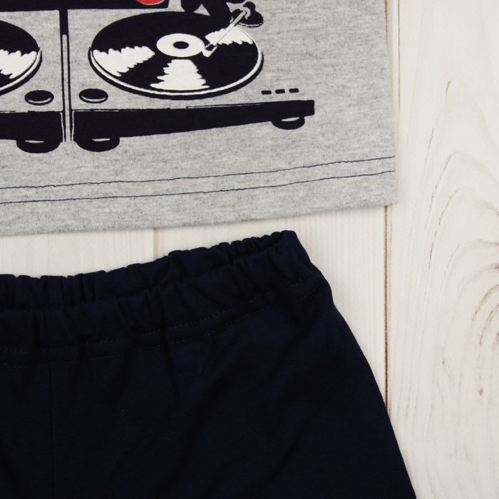 Костюм для мальчика (джемпер+шорты), рост 98 см, цвет тёмно-синий