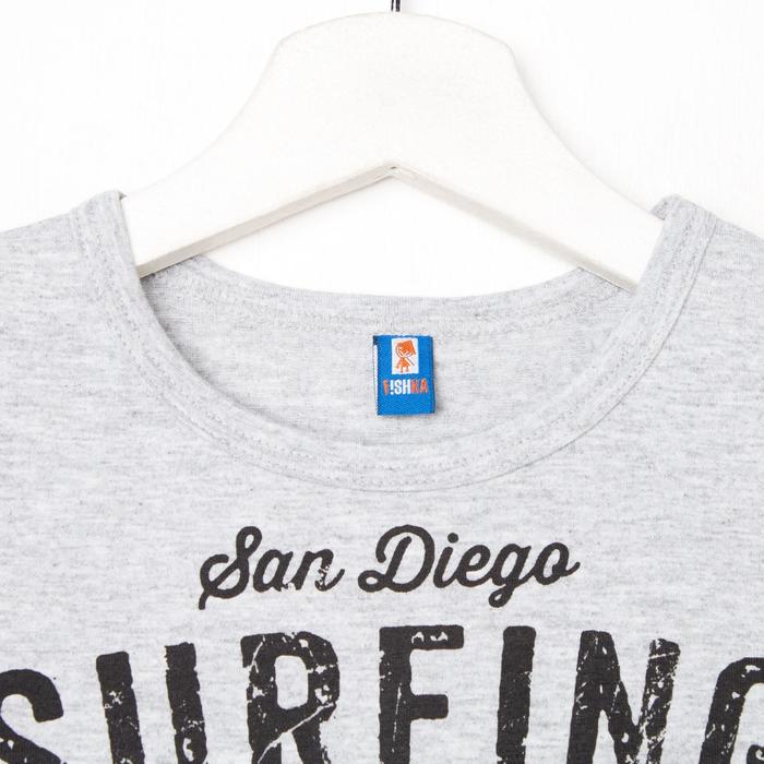 Костюм для мальчика (джемпер+шорты), рост 98 см, цвет серый