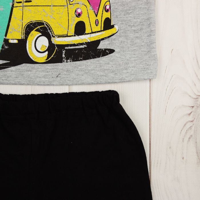 Костюм для мальчика (джемпер+шорты), рост 98 см, цвет серый