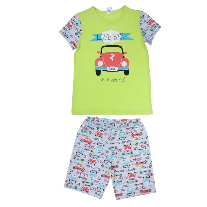 Пижама для мальчика "Ретро BIG", рост 134-140 (34) см, цвет лимонный пунш