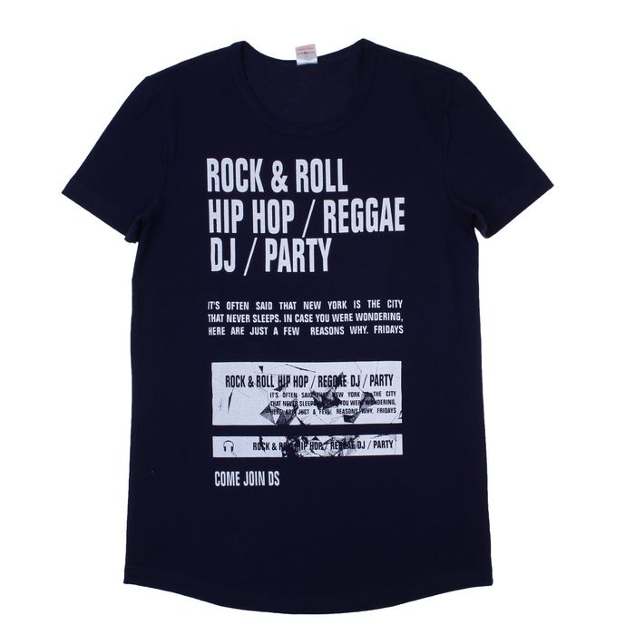 Футболка для мальчика "Про музыку", рост 134-140 (36) см, цвет тёмно-синий