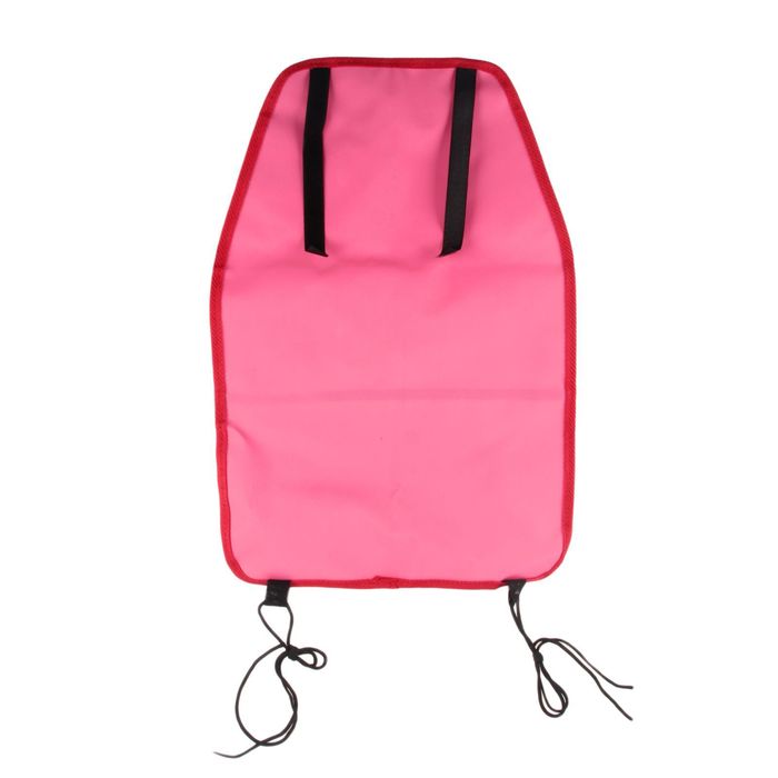 Защитная накидка-незапинайка на спинку переднего сиденья, с карманом, 55х37 см, цвет розовый