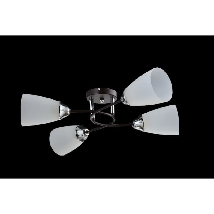 Люстра еврокаркас "Лилия" 4 лампы E14 W40 венге-хром