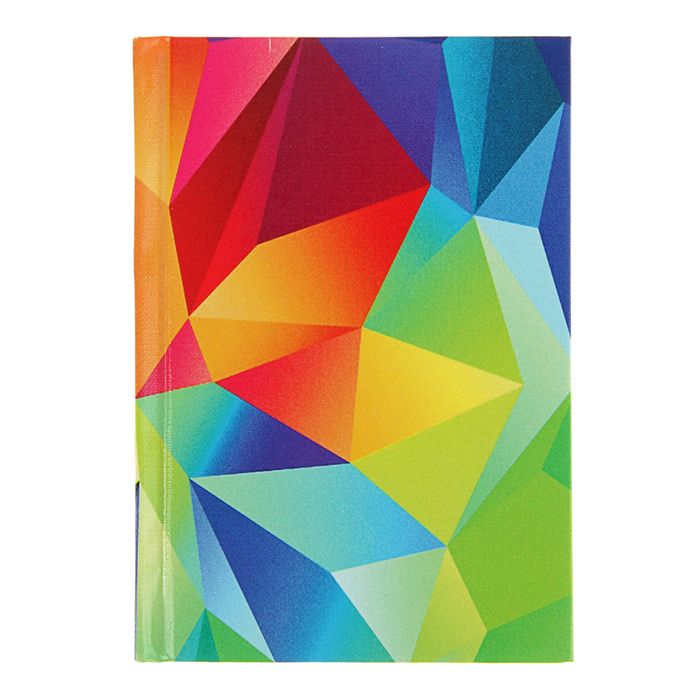 Записная книжка твёрдая обложка А6, 96 листов "Цветной геометрический узор", глянцевая ламинация