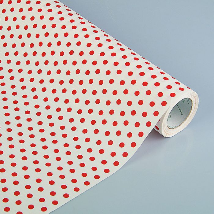 Бумага упаковочная крафт "Красный горох", 0.5 х 10 м