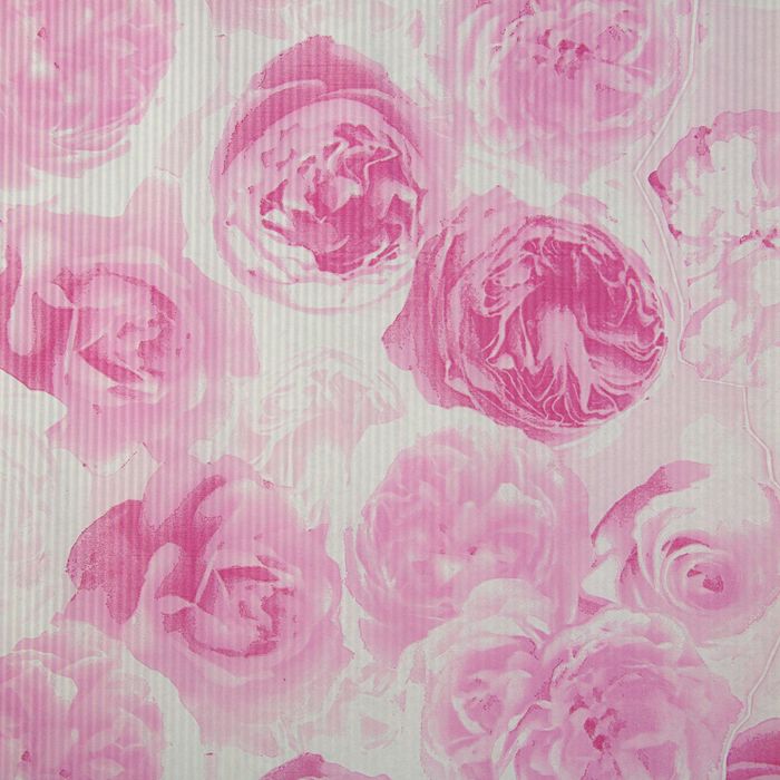 Бумага упаковочная крафт, бело-розовый, 0.5 х 10 м