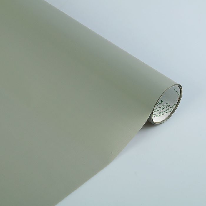 Плёнка для цветов и подарков "Атласная", серая, 0,5 х 9 м, 30 мкм