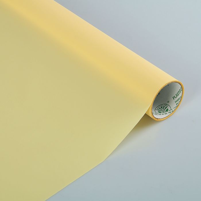 Плёнка для цветов и подарков "Атласная", кремовая, 0,5 х 9 м, 30 мкм