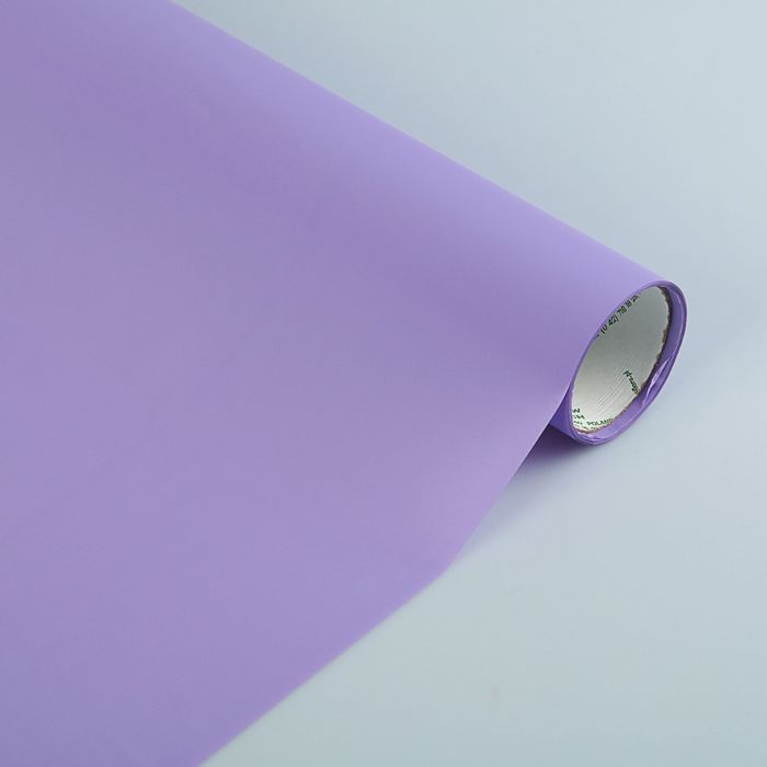 Плёнка для цветов и подарков "Атласная", цвет лавандовый, 0,5 х 9 м, 30 мкм
