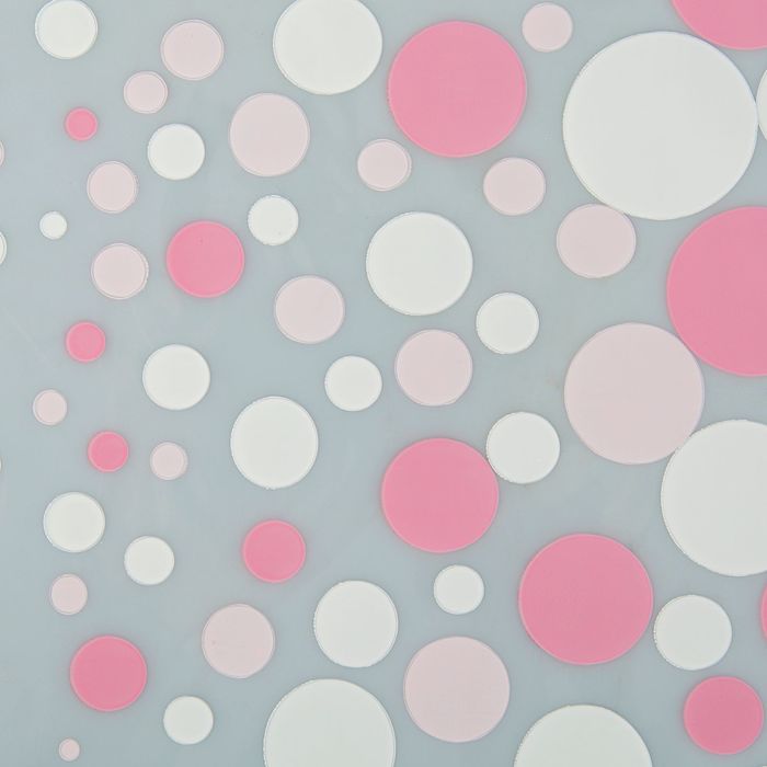 Плёнка для цветов и подарков "Фейерверк", бело-розовая, 0,5 х 9 м, 30 мкм