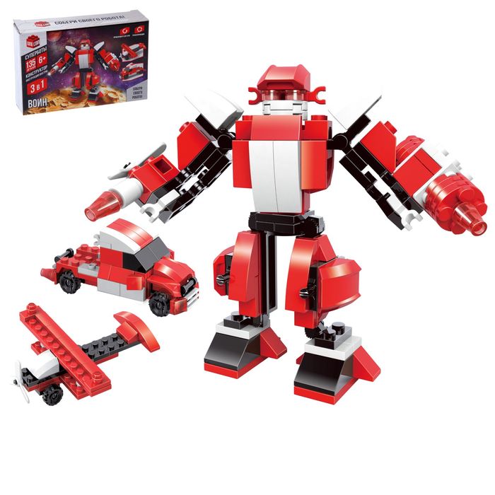Конструктор-робот «Воин», 135 деталей, 3 варианта сборки