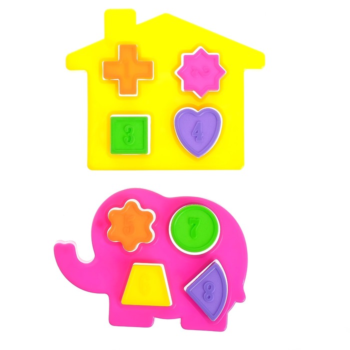 Развивающая игрушка-сортер «Формы», 2 штуки, МИКС