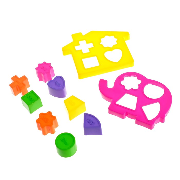 Развивающая игрушка-сортер «Формы», 2 штуки, МИКС