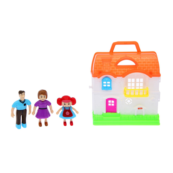 Дом для кукол "Семья" с фигурками, МИКС