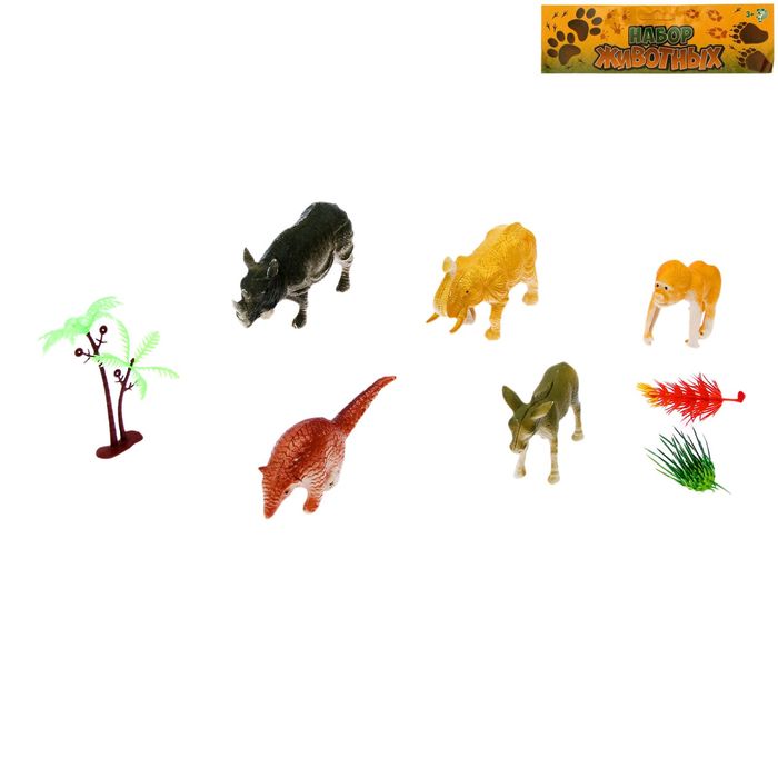 Набор животных "Дикая природа", 5 фигурок с аксессуарами