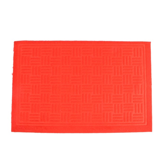 Коврик придверный "Плетенка" без окантовки, цвет МИКС
