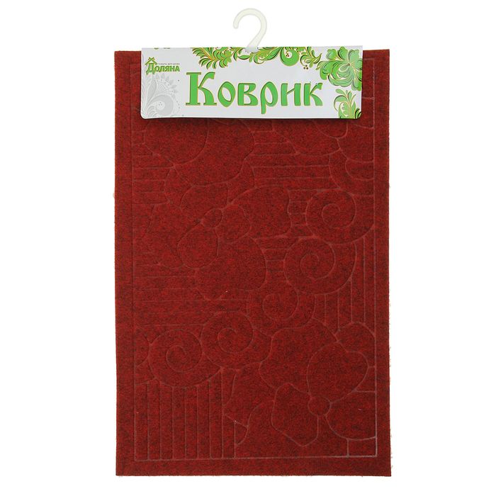 Коврик придверный "Цветы" без окантовки, цвет МИКС