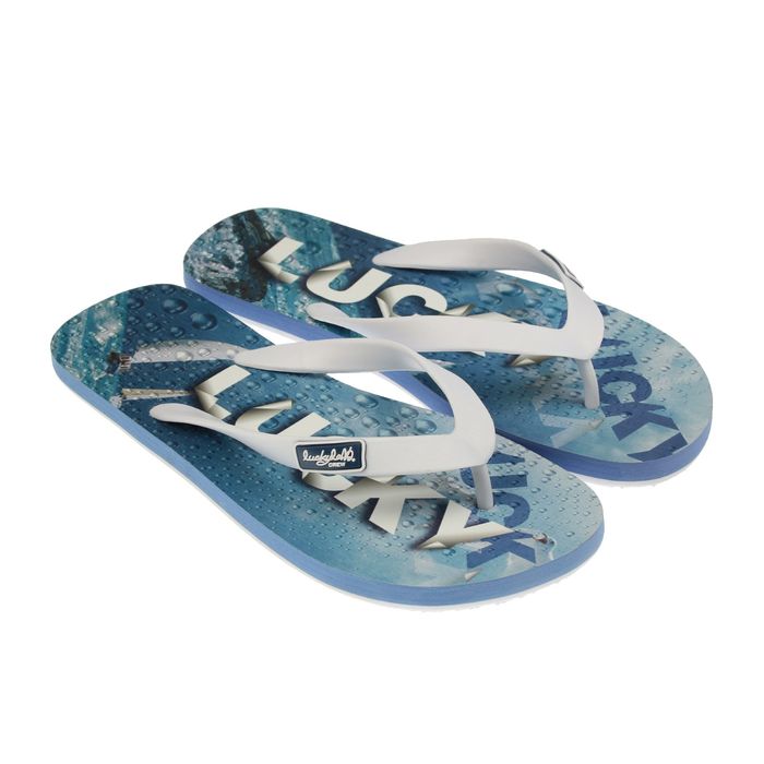 Сланцы пляжные арт. 1316M-BS (синий/белый) (р. 45)