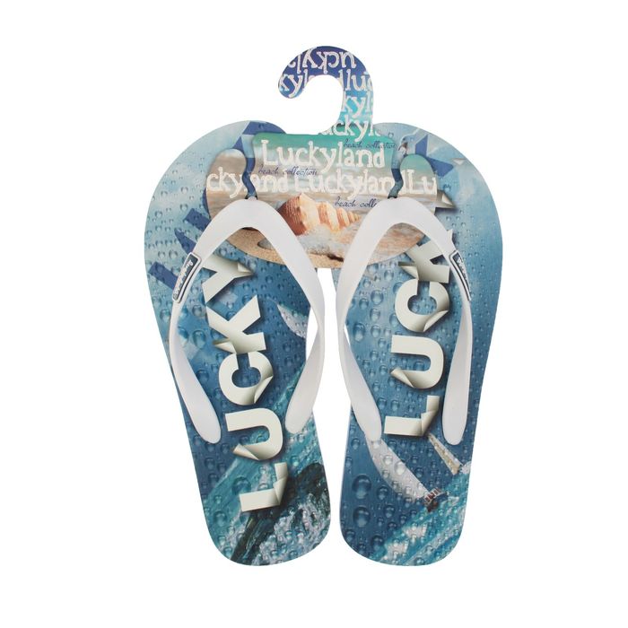 Сланцы пляжные арт. 1316M-BS (синий/белый) (р. 45)