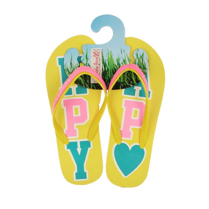 Сланцы пляжные арт. 1736K-BS (желтый) (р. 31)