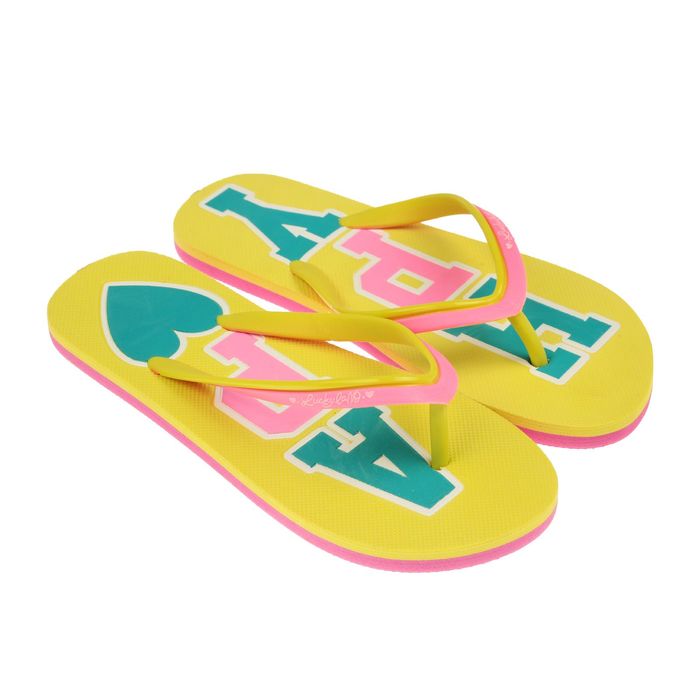 Сланцы пляжные арт. 1736K-BS (желтый) (р. 32)