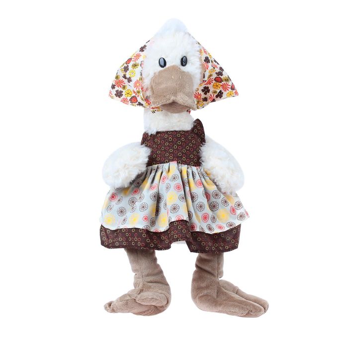 Мягкая игрушка "Утка Боня в Одежде Сидит", 37 см