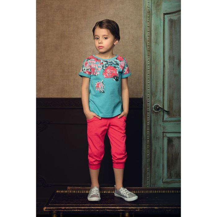 Комплект для девочек, рост 86 см, цвет лазурный