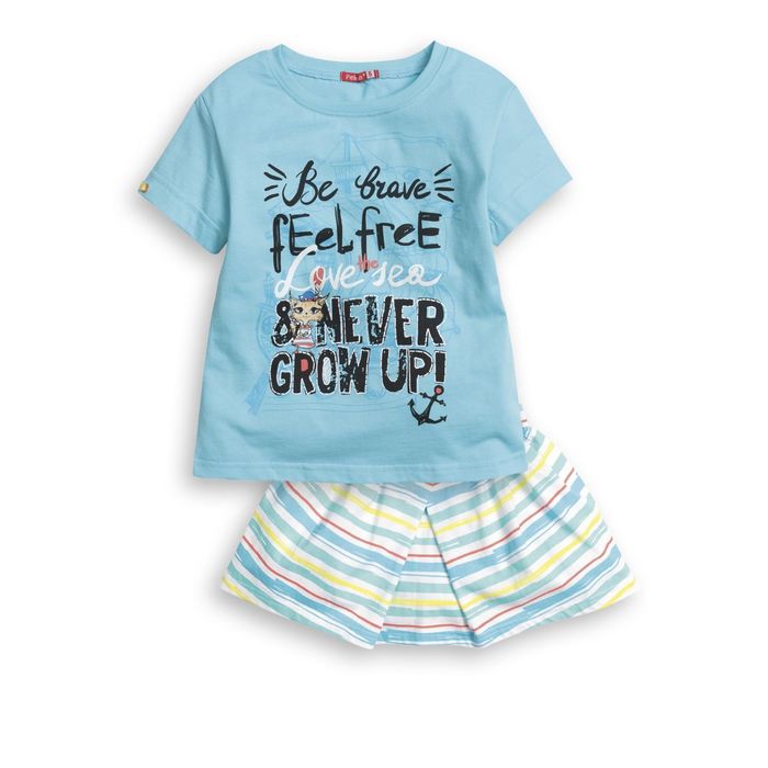 Комплект для девочек, рост 86 см, цвет бирюзовый