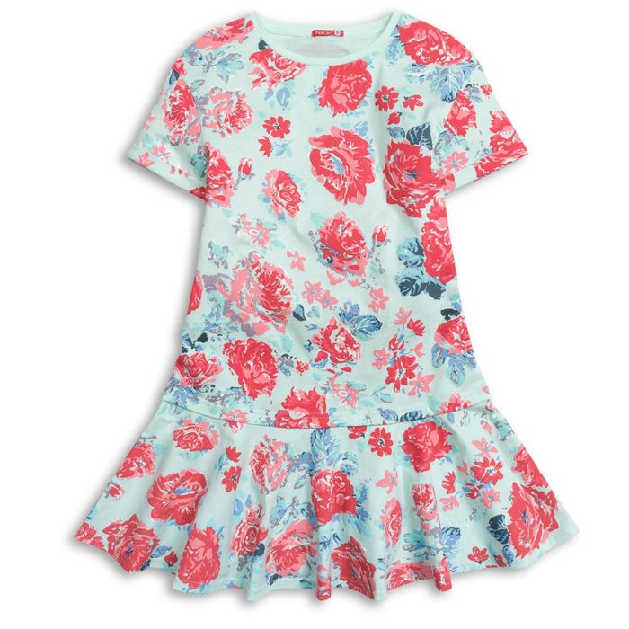 Платье для девочек, рост 128 см, цвет ментол